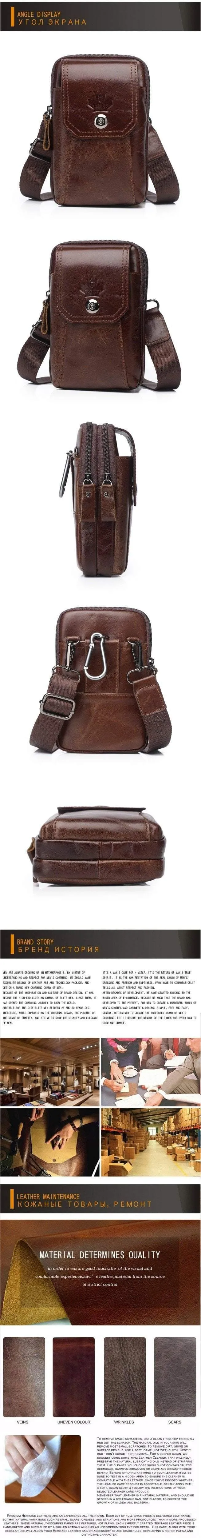 Leder Hüfttaschen Pack Gürteltasche Handtaschen Handytasche Taschen Reise Hüfttasche Männliche Taille Herrentasche Mode Klappe