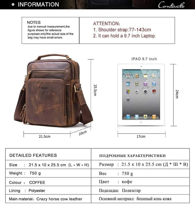 Leder Herren Umhängetasche Vintage Messenger Bags Herren Bolsos Herren Umhängetaschen Herren Handtasche Schultertasche