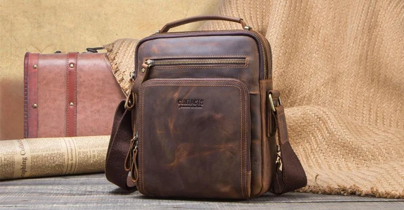 Leder Herren Umhängetasche Vintage Messenger Bags Herren Bolsos Herren Umhängetaschen Herren Handtasche Schultertasche