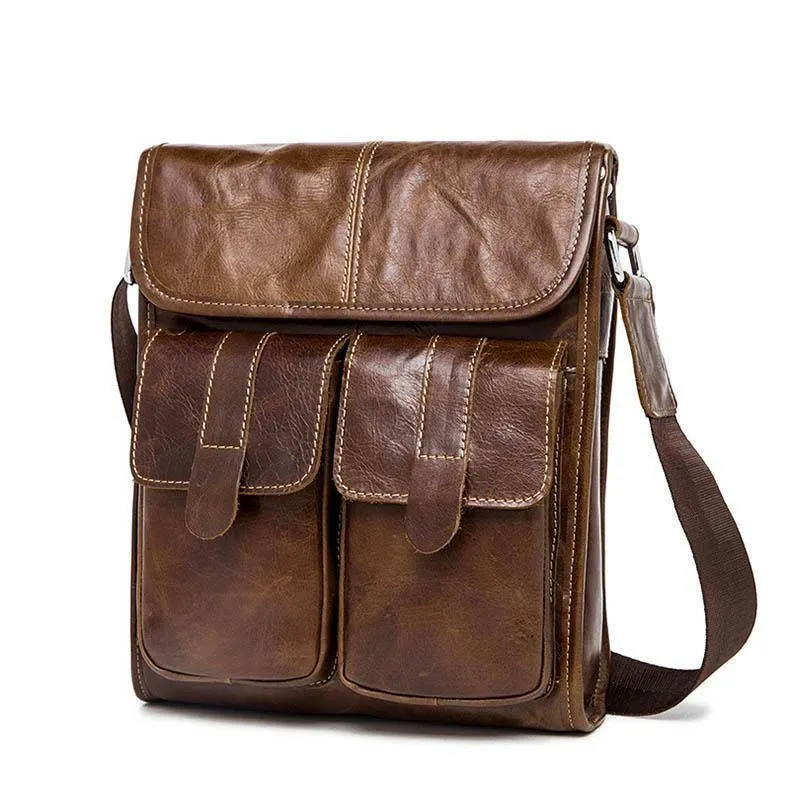 Männer Aktentasche taschen Aus Echtem Leder große kapazität tasche männlichen vintage taschen luxus Marke Casual schulter tasche