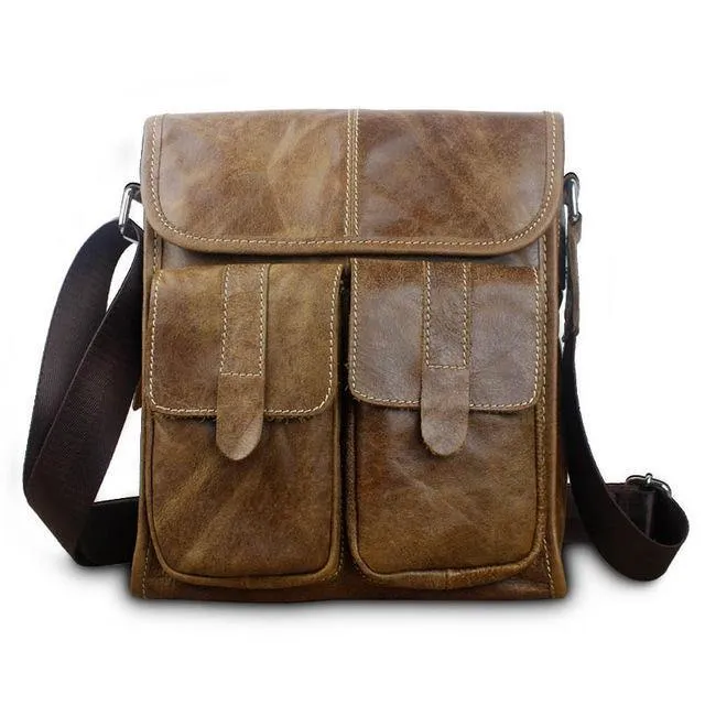 Männer Aktentasche taschen Aus Echtem Leder große kapazität tasche männlichen vintage taschen luxus Marke Casual schulter tasche