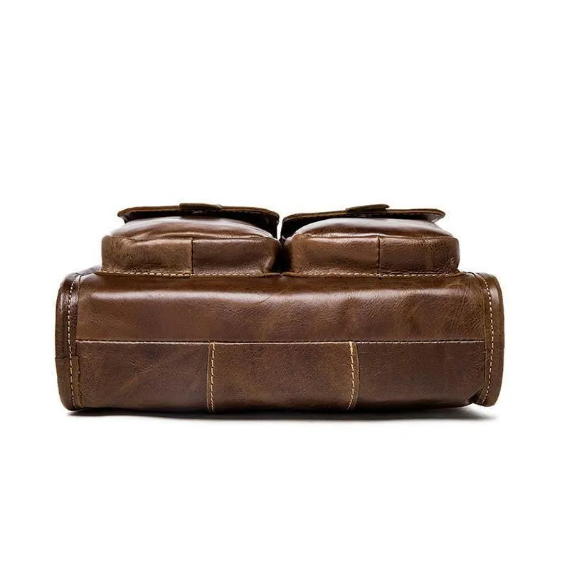 Männer Aktentasche taschen Aus Echtem Leder große kapazität tasche männlichen vintage taschen luxus Marke Casual schulter tasche