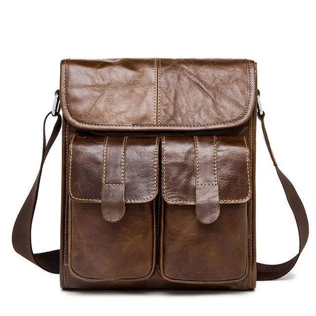 Männer Aktentasche taschen Aus Echtem Leder große kapazität tasche männlichen vintage taschen luxus Marke Casual schulter tasche