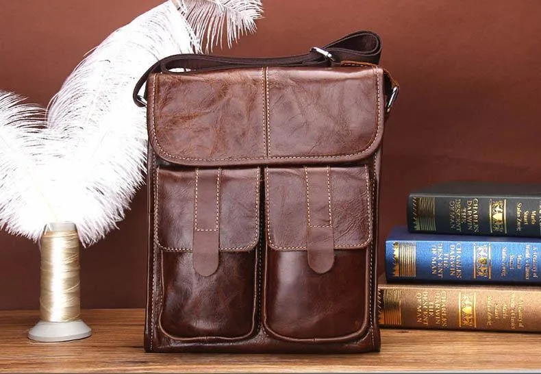 Männer Aktentasche taschen Aus Echtem Leder große kapazität tasche männlichen vintage taschen luxus Marke Casual schulter tasche