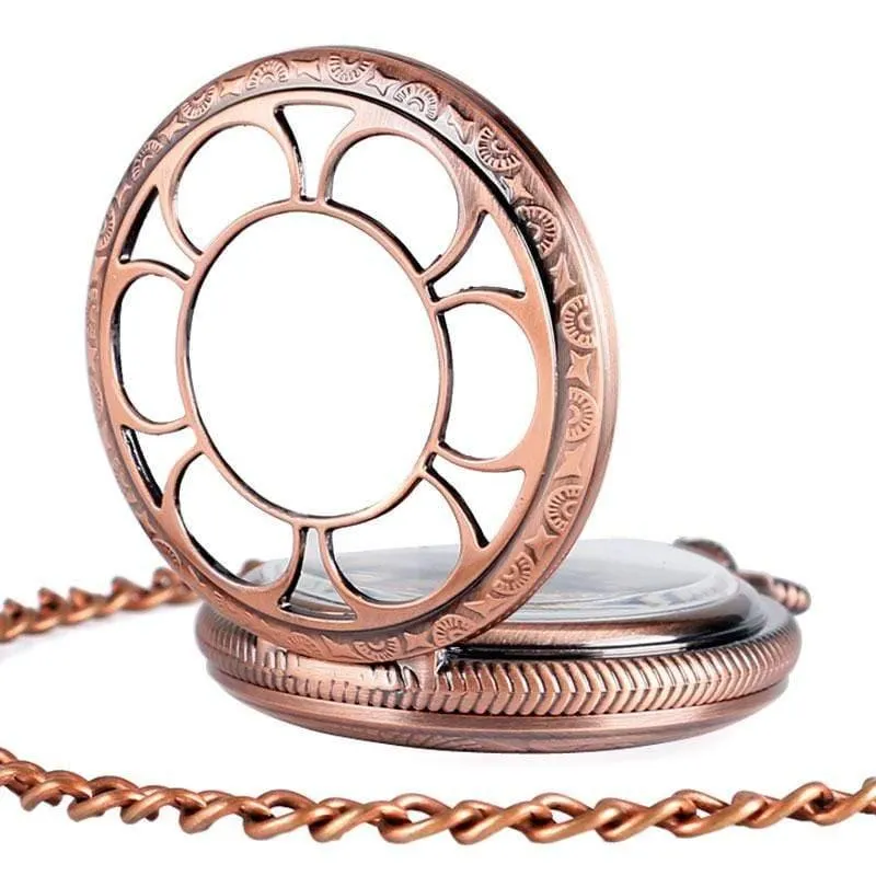 Automatische mechanische Taschenuhr mit Automatikaufzug, Roségold, hohles Skelett, modische Taschenuhren, Relogio De Bolso