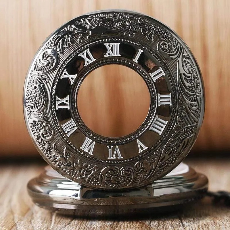 Antike Auto mechanische Skelett Taschenuhr siehe obwohl Gesicht Retro Steampunk Mode Anhänger mit Fob Kette männliche Uhr