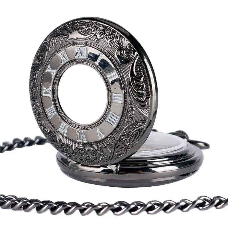 Antike Auto mechanische Skelett Taschenuhr siehe obwohl Gesicht Retro Steampunk Mode Anhänger mit Fob Kette männliche Uhr