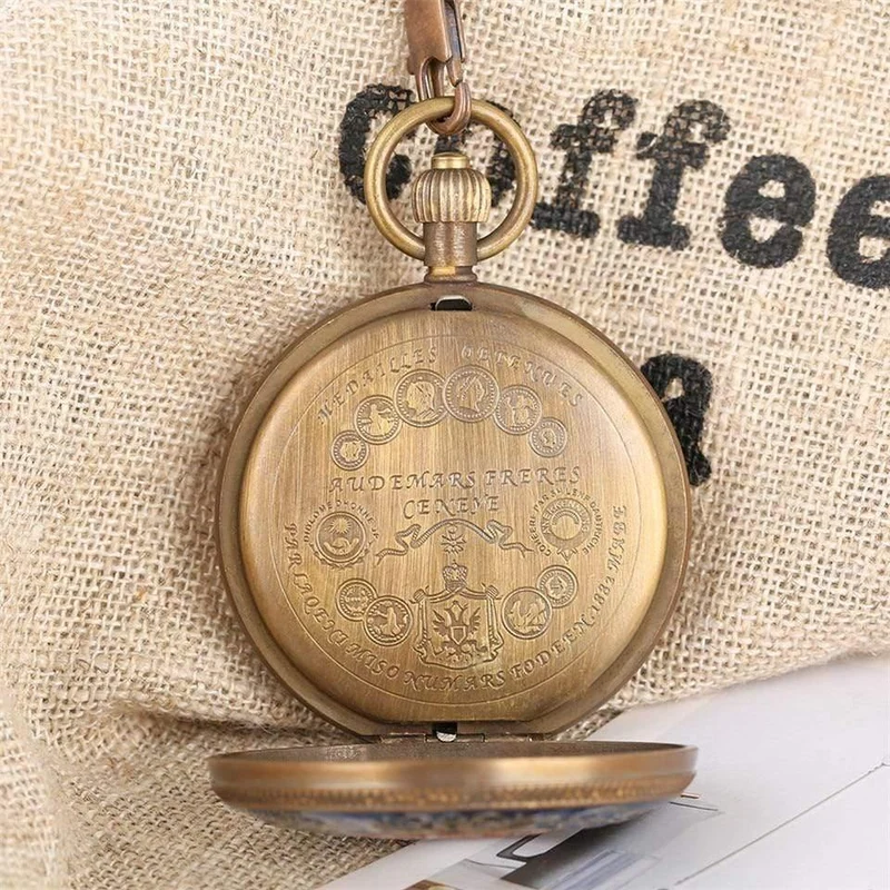 Carving Automatische Mechanische Taschenuhr Kette Double Open Face Tourbillon Selbst Wind Uhren Männer Neue Männliche Uhr Geschenke