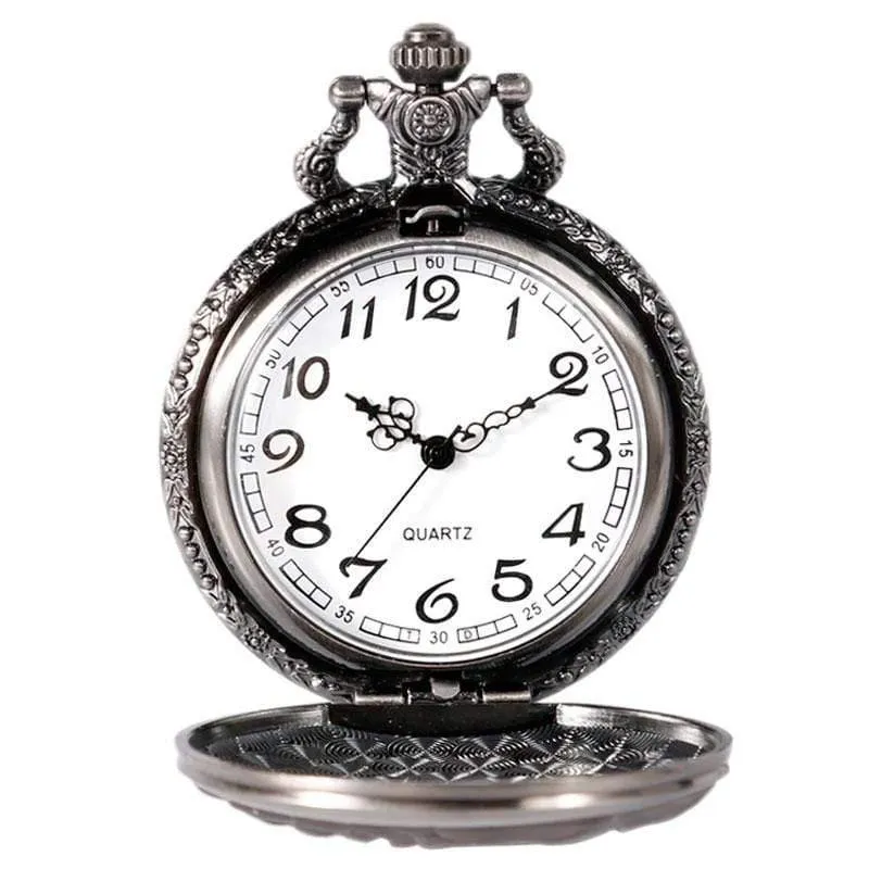 Stark House Crest Wolf Silber Bronze Quarz Taschenuhr Uhr Antike Männer Frauen Halskette Kette Geschenke