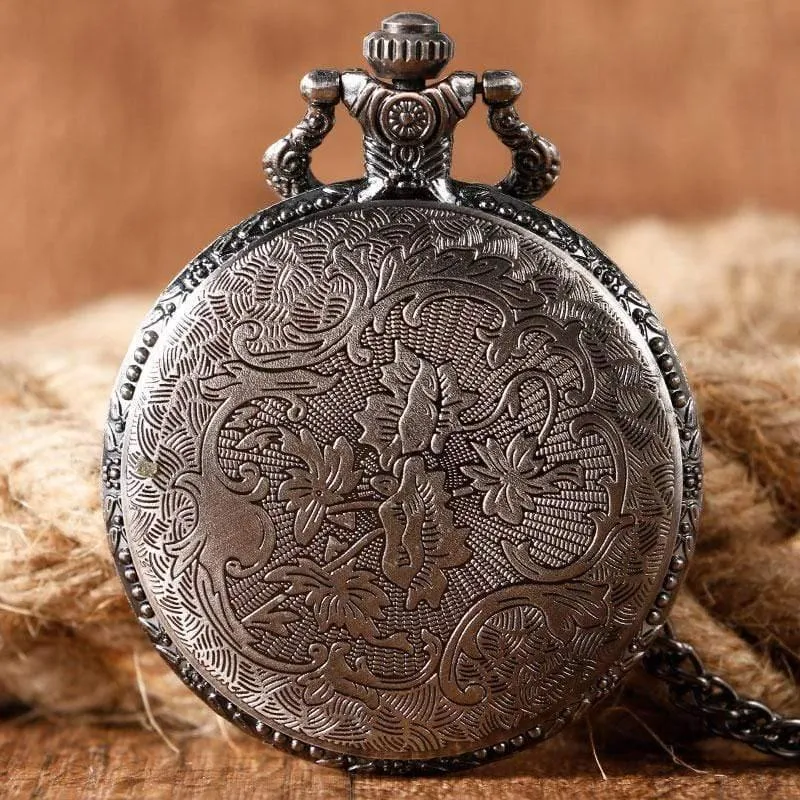 Stark House Crest Wolf Silber Bronze Quarz Taschenuhr Uhr Antike Männer Frauen Halskette Kette Geschenke