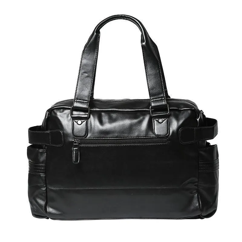 Mode herren leder reisetasche vintage duffle handtaschen große männer business gepäck tasche mit schulter gurt sac voyages