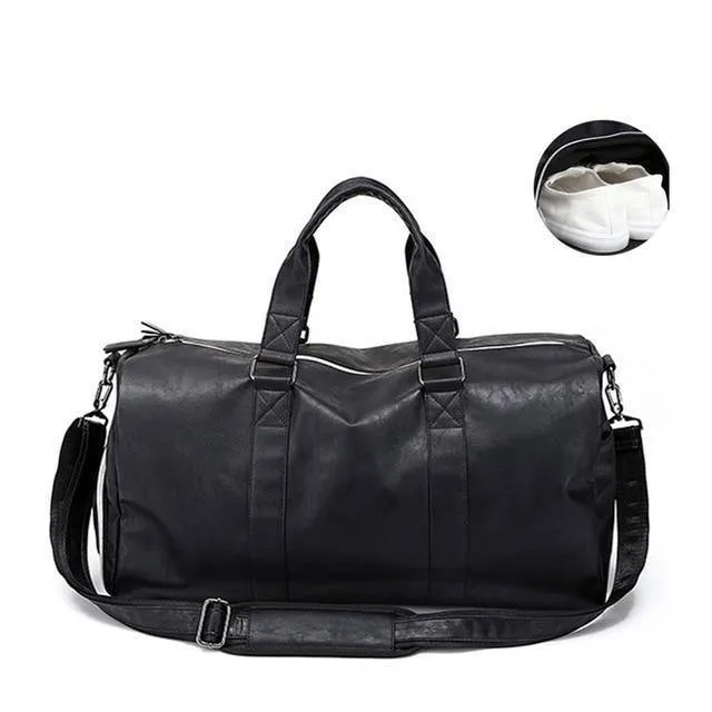 Reisetasche, groß, Reisetasche, separater Schuhaufbewahrung, große Fitnesstaschen, Handtasche, Gepäck, Umhängetasche, Schwarz, XA237WC