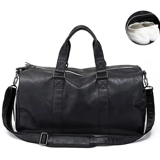 Reisetasche, groß, Reisetasche, separater Schuhaufbewahrung, große Fitnesstaschen, Handtasche, Gepäck, Umhängetasche, Schwarz, XA237WC