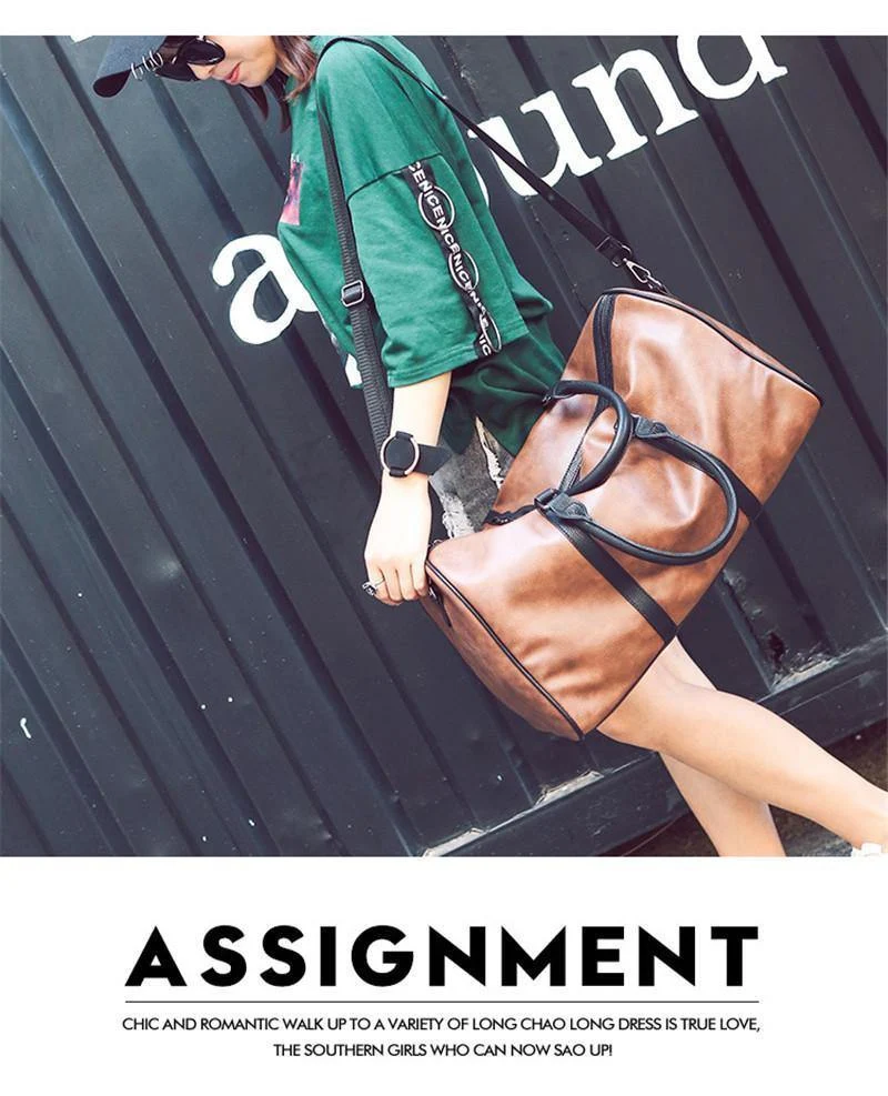Reisetasche Stilvolle Damen Casual Handtasche Herren Reisetaschen Männlich Weiblich Hochwertige Gepäcktaschen mit großer Kapazität