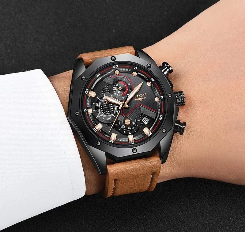 Herrenuhren Top-marke Luxus Quarz Gold Uhr Männer Casual Leder Militärische Wasserdichte Sport Armbanduhr Relogio Masculino