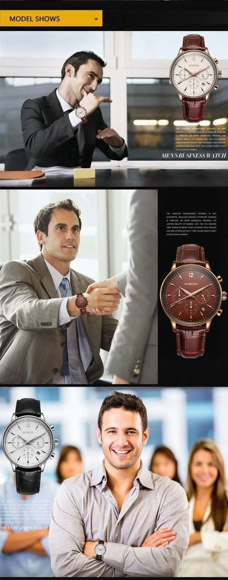 Herrenuhren OCHSTIN Marke Luxus Chronograph Datum Uhr Mann Leder Sport Armbanduhr Männer Business Quarzuhr