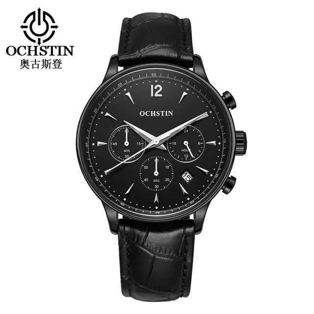 Herrenuhren OCHSTIN Marke Luxus Chronograph Datum Uhr Mann Leder Sport Armbanduhr Männer Business Quarzuhr