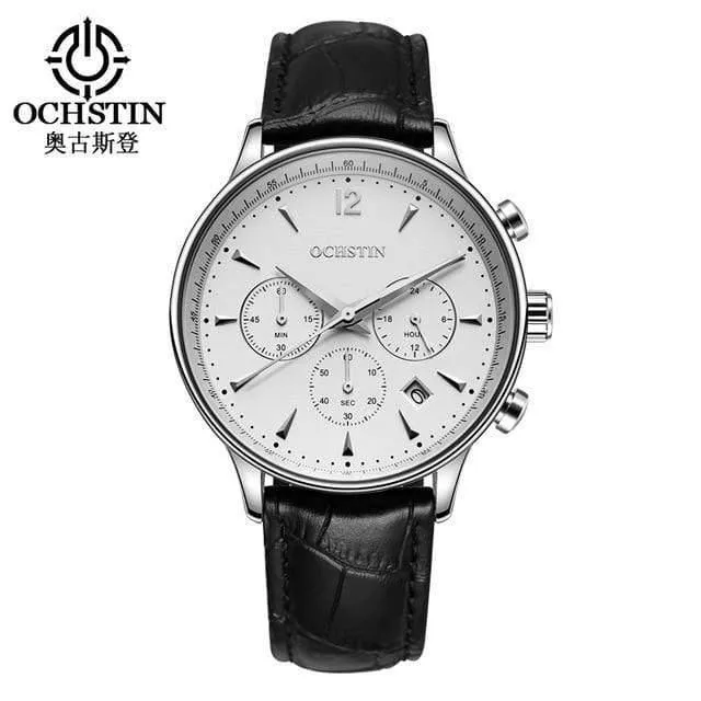 Herrenuhren OCHSTIN Marke Luxus Chronograph Datum Uhr Mann Leder Sport Armbanduhr Männer Business Quarzuhr