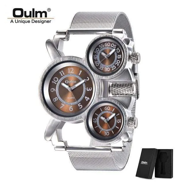 Herrenuhren Casual Quarzuhr Männer Drei Zifferblatt Outdoor Sport Leder Uhr relogio masculino