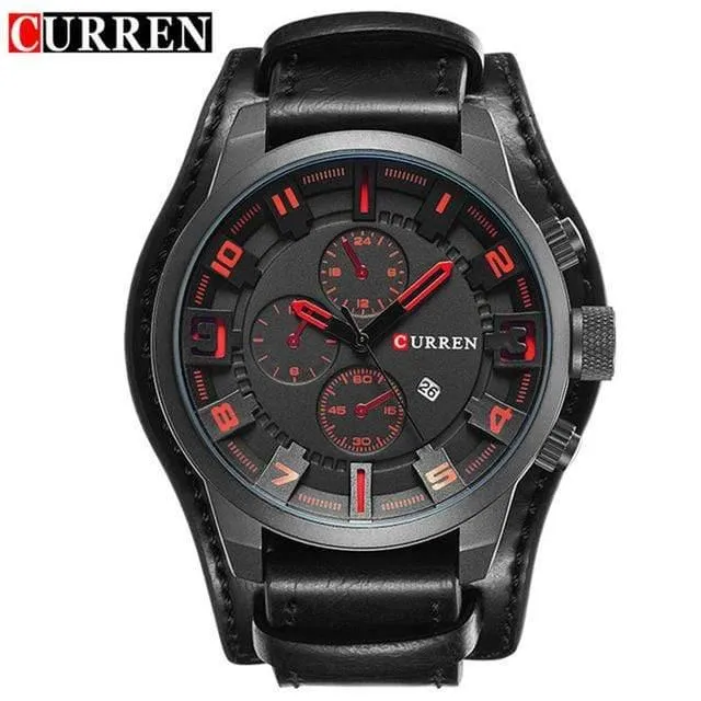 Militär Quarz Herren Uhren Top Marke Luxus Leder Männer Uhr Casual Sport Männlichen Uhr Uhr 8225