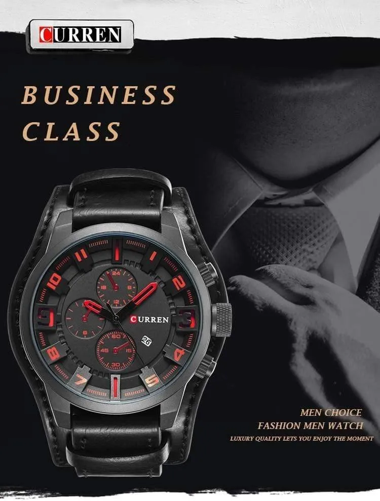 Militär Quarz Herren Uhren Top Marke Luxus Leder Männer Uhr Casual Sport Männlichen Uhr Uhr 8225