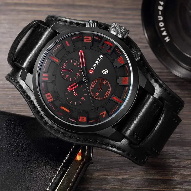 Militär Quarz Herren Uhren Top Marke Luxus Leder Männer Uhr Casual Sport Männlichen Uhr Uhr 8225