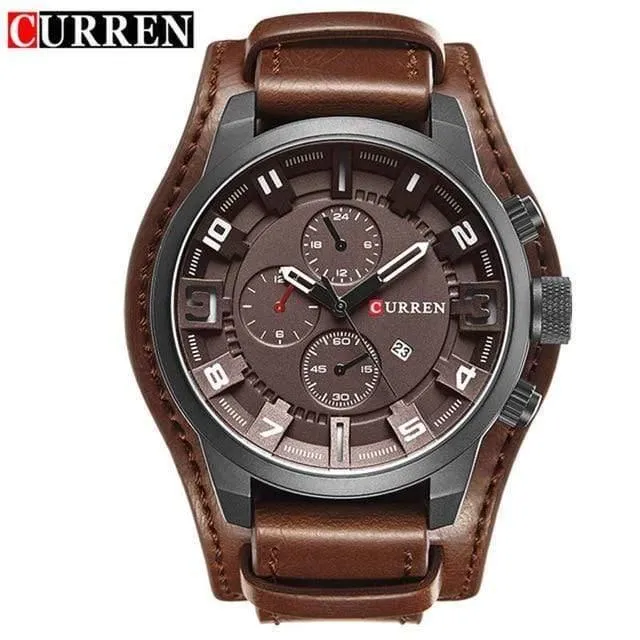 Militär Quarz Herren Uhren Top Marke Luxus Leder Männer Uhr Casual Sport Männlichen Uhr Uhr 8225