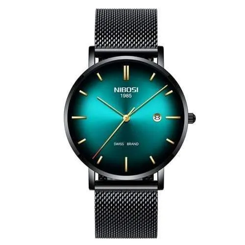 Herren Uhren Top Brand Luxus Mesh Stahl Band Grün Casual Quarz Uhr Männer Mode Sport Armbanduhr Relogio Masculino