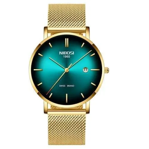 Herren Uhren Top Brand Luxus Mesh Stahl Band Grün Casual Quarz Uhr Männer Mode Sport Armbanduhr Relogio Masculino