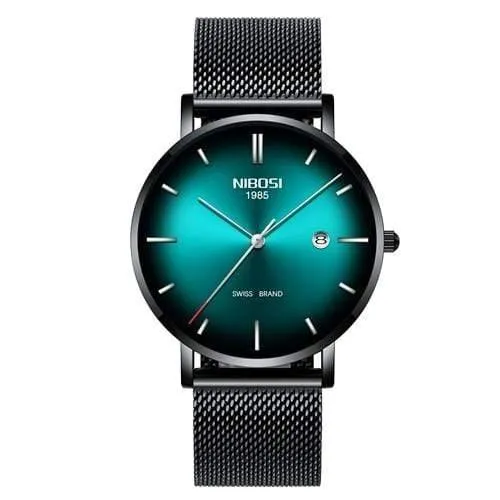 Herren Uhren Top Brand Luxus Mesh Stahl Band Grün Casual Quarz Uhr Männer Mode Sport Armbanduhr Relogio Masculino