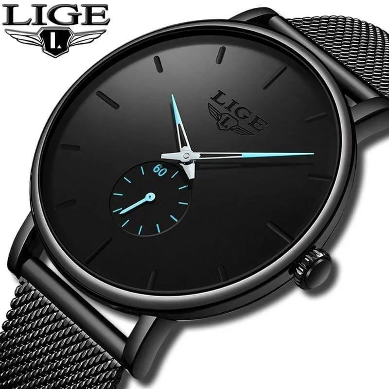 Sport Herren Uhren Marke Luxus Wasserdicht Einfache Uhr Männer Ultra Dünne Zifferblatt Quarz Uhr Relogio Masculino