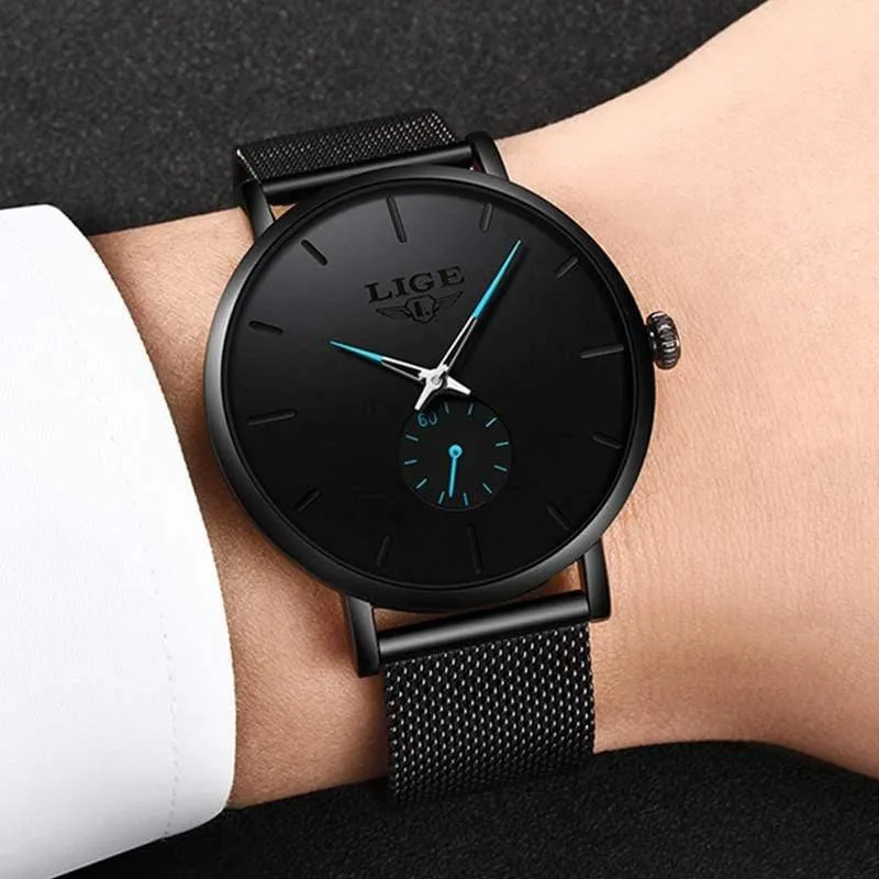Sport Herren Uhren Marke Luxus Wasserdicht Einfache Uhr Männer Ultra Dünne Zifferblatt Quarz Uhr Relogio Masculino