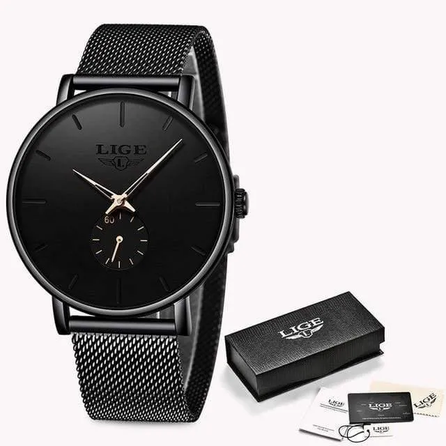 Sport Herren Uhren Marke Luxus Wasserdicht Einfache Uhr Männer Ultra Dünne Zifferblatt Quarz Uhr Relogio Masculino