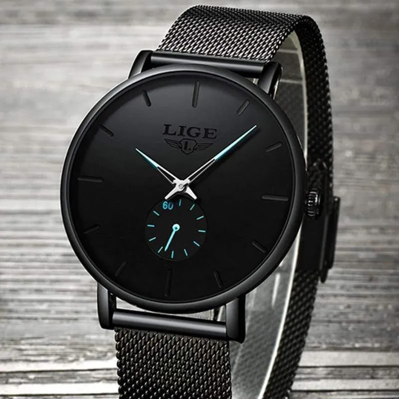 Sport Herren Uhren Marke Luxus Wasserdicht Einfache Uhr Männer Ultra Dünne Zifferblatt Quarz Uhr Relogio Masculino