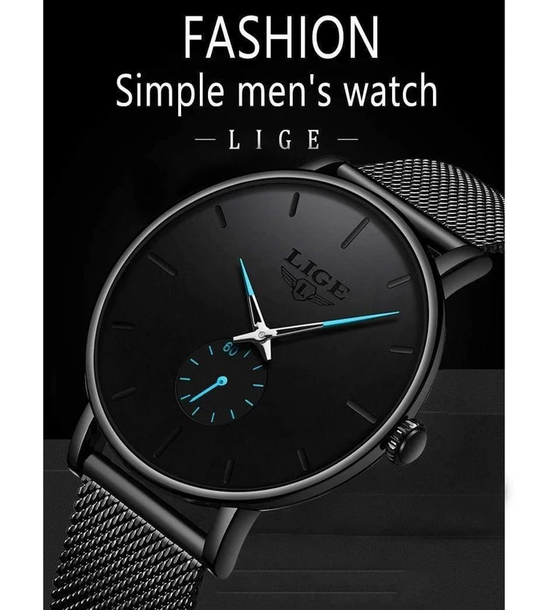 Sport Herren Uhren Marke Luxus Wasserdicht Einfache Uhr Männer Ultra Dünne Zifferblatt Quarz Uhr Relogio Masculino