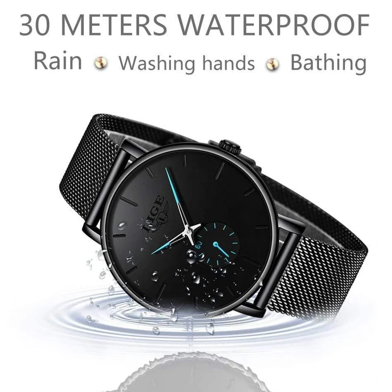 Sport Herren Uhren Marke Luxus Wasserdicht Einfache Uhr Männer Ultra Dünne Zifferblatt Quarz Uhr Relogio Masculino