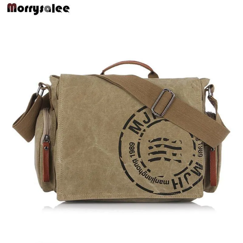 Männer Handtasche Baumwolle Canvas Bag Version von Casual Fashion Umhängetaschen Messenger Bag Men