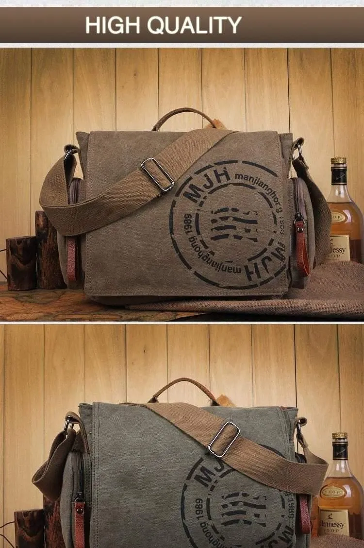 Männer Handtasche Baumwolle Canvas Bag Version von Casual Fashion Umhängetaschen Messenger Bag Men