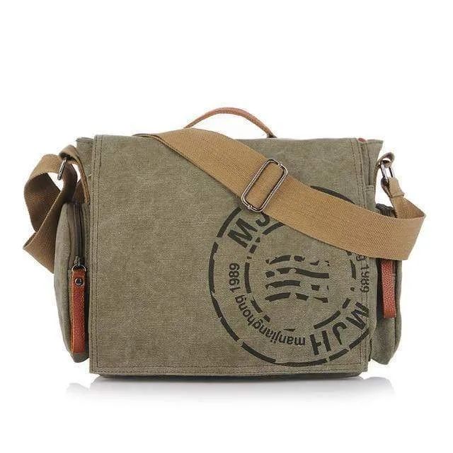 Männer Handtasche Baumwolle Canvas Bag Version von Casual Fashion Umhängetaschen Messenger Bag Men
