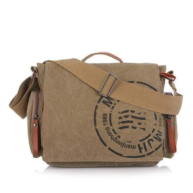 Männer Handtasche Baumwolle Canvas Bag Version von Casual Fashion Umhängetaschen Messenger Bag Men