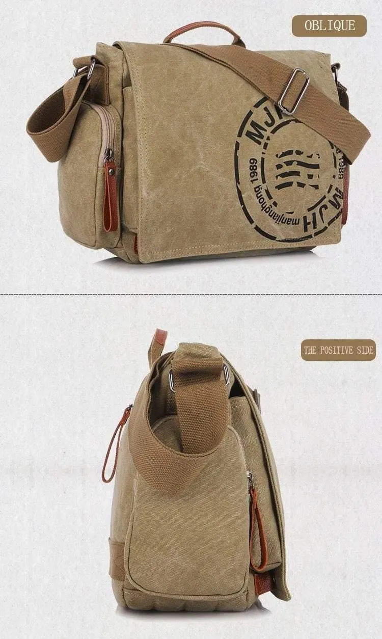 Männer Handtasche Baumwolle Canvas Bag Version von Casual Fashion Umhängetaschen Messenger Bag Men