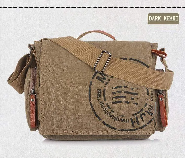 Männer Handtasche Baumwolle Canvas Bag Version von Casual Fashion Umhängetaschen Messenger Bag Men