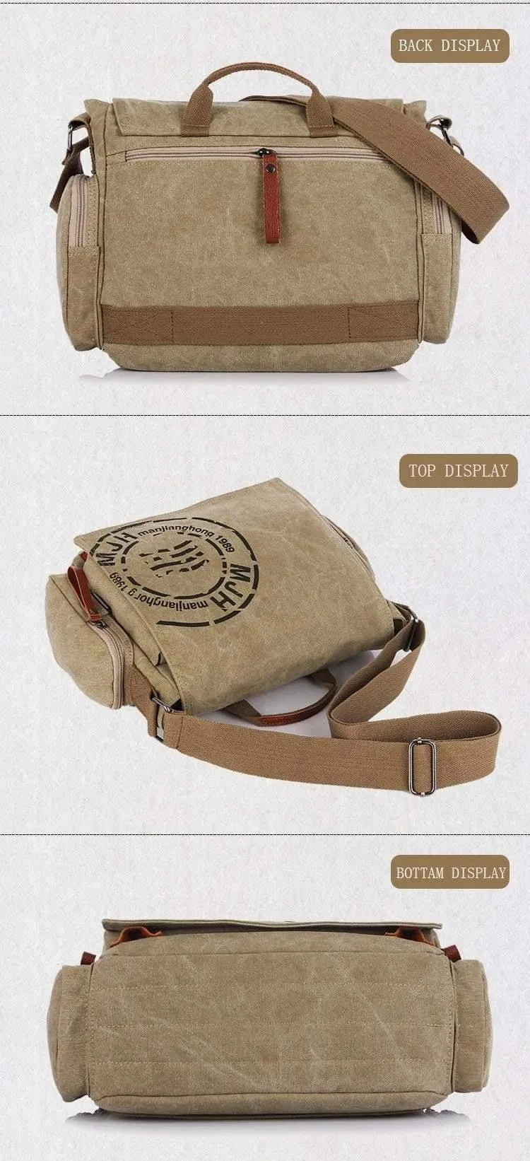 Männer Handtasche Baumwolle Canvas Bag Version von Casual Fashion Umhängetaschen Messenger Bag Men