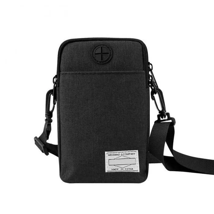 Männer Multifunktionale Wasserdichte Telefon Tasche Mini Umhängetaschen mit Kopfhörer Loch WML99