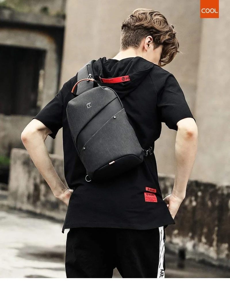 Männer Messenger Bag Männer USB Lade Design Mann Brust Tasche Pack Anti Diebstahl Schulter umhängetaschen für Teenager