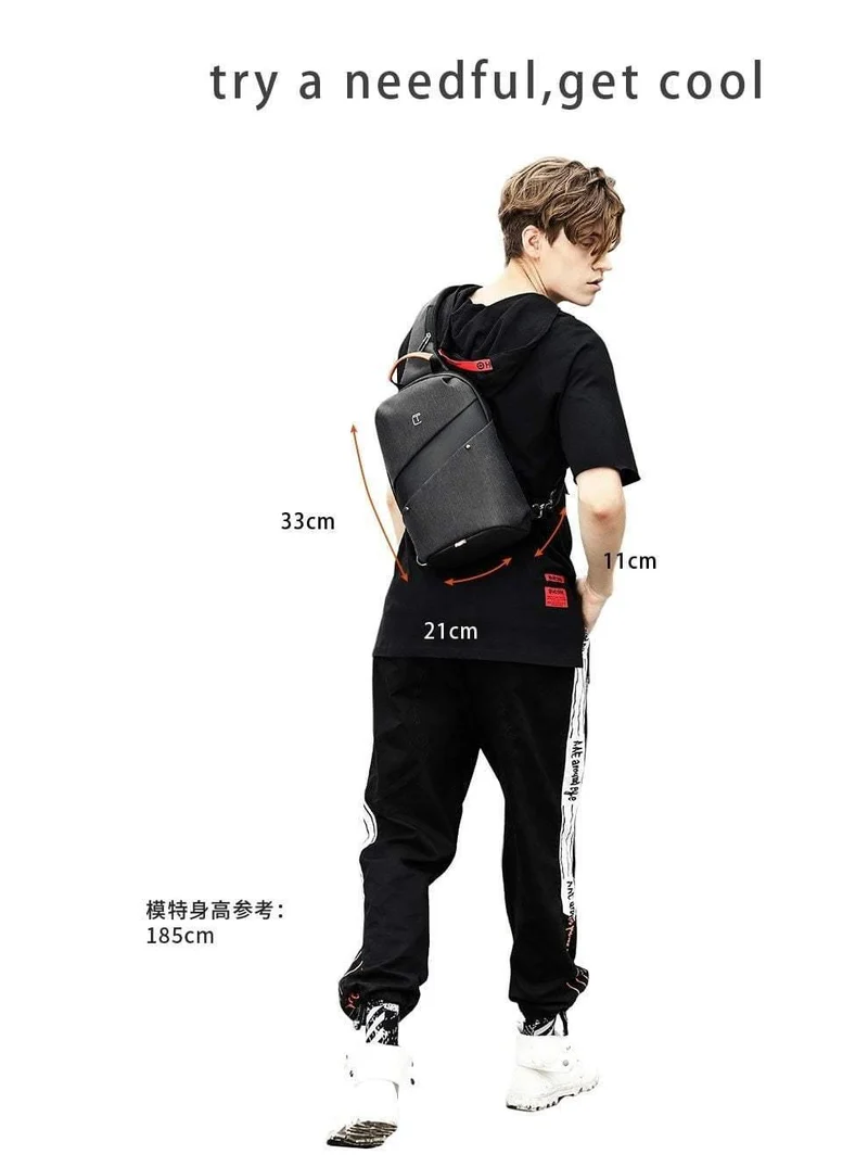 Männer Messenger Bag Männer USB Lade Design Mann Brust Tasche Pack Anti Diebstahl Schulter umhängetaschen für Teenager