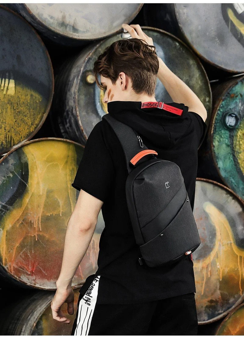 Männer Messenger Bag Männer USB Lade Design Mann Brust Tasche Pack Anti Diebstahl Schulter umhängetaschen für Teenager