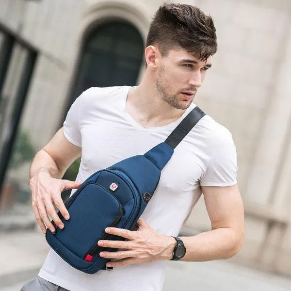 Umhängetaschen für Männer Messenger Brusttasche Pack Casual Bag Wasserdichtes Nylon Einzelner Schultergurt Pack New Fashion
