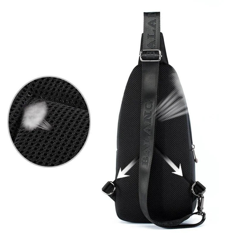 Umhängetaschen für Männer Messenger Brusttasche Pack Casual Bag Wasserdichtes Nylon Einzelner Schultergurt Pack New Fashion