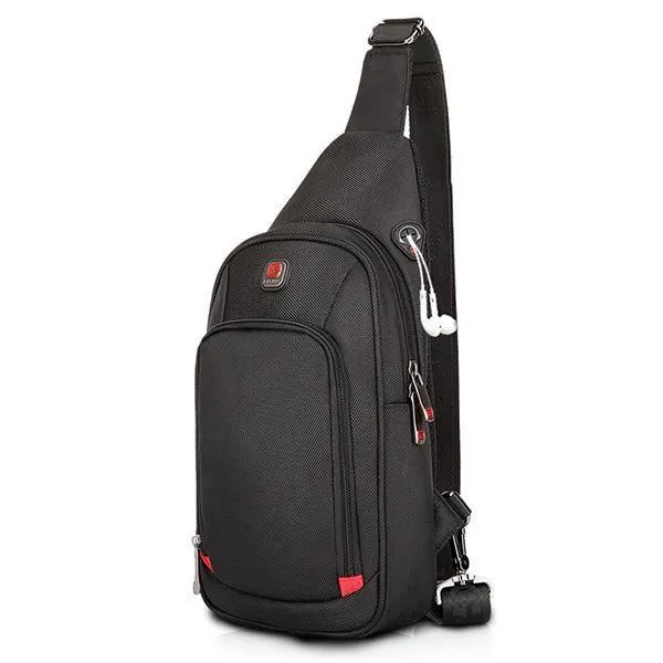 Umhängetaschen für Männer Messenger Brusttasche Pack Casual Bag Wasserdichtes Nylon Einzelner Schultergurt Pack New Fashion